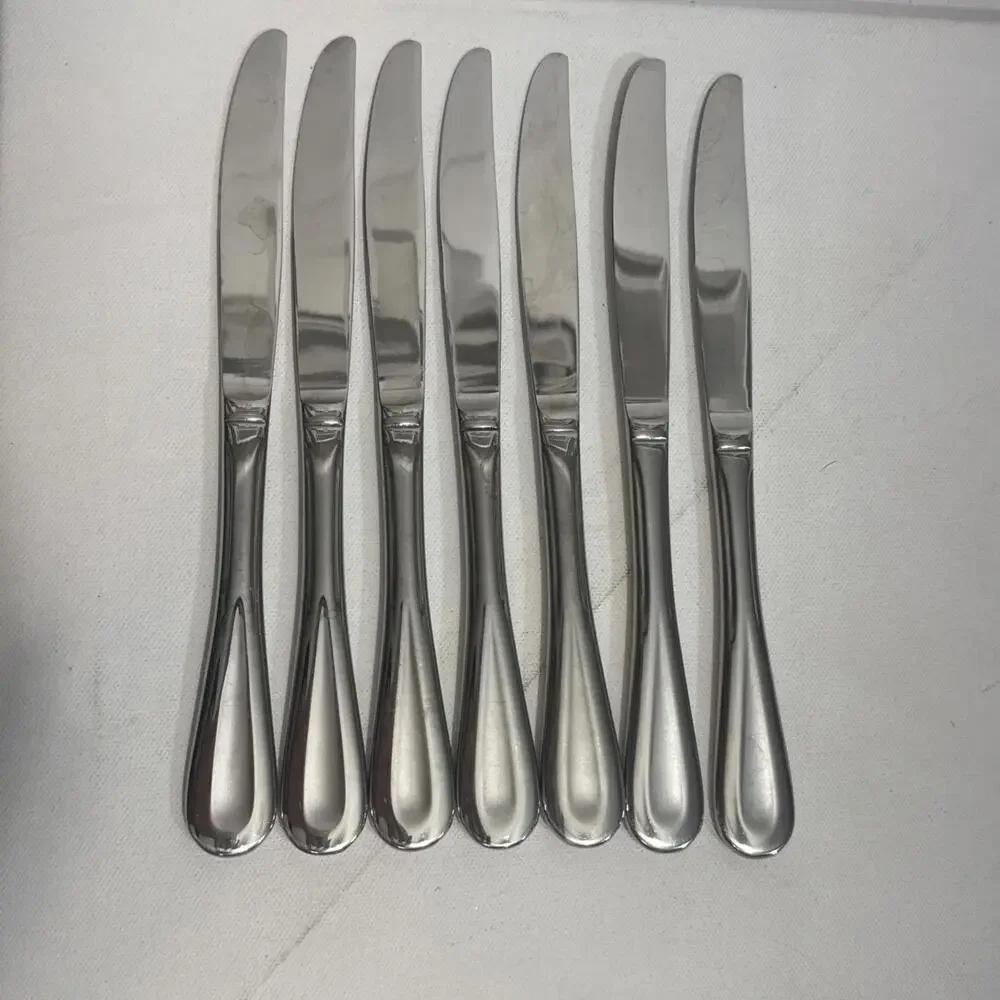 7 Oneida Flight Reliance Stainless Steel Flatware Knives‎ Soar Glossy Preowned